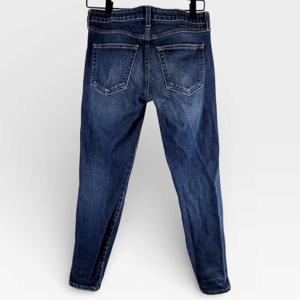 AMO Twist Distressed Ankle Blue Jeans in True Blue Size 27 (B) - Picture 3 of 6